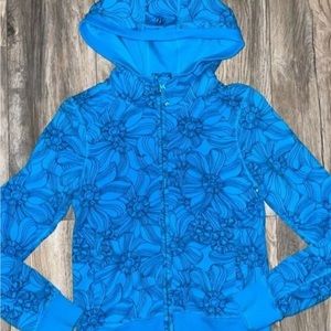 **RARE** Lululemon sanctuary blue floral zip up!